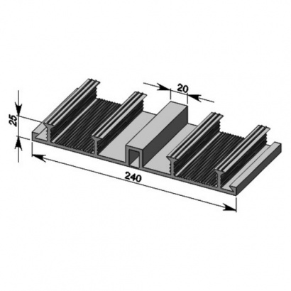 Гидрошпонка для изоляции поверхностных деформационных швов DF240/20-4/25