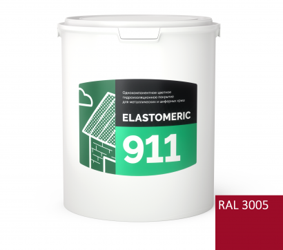 ELASTOMERIC - 911 (6КГ) RAL 3005 Винно-красный