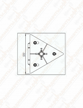 Стальная мачта без оттяжек 16 метров