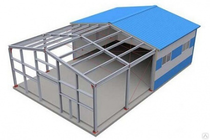 Каркас быстровозводимого здания S 1080 м2 h8