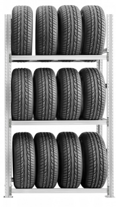 Стеллаж 200x90x50 3 полки для хранения колёс