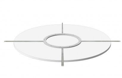Поворотный механизм (кольцевой подшипник D 30 см) с отверстиями под винты/саморезы + крепеж
