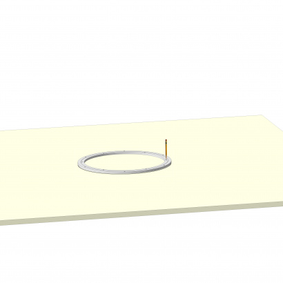 Поворотный механизм (кольцевой подшипник D 30 см) с отверстиями под винты/саморезы + крепеж