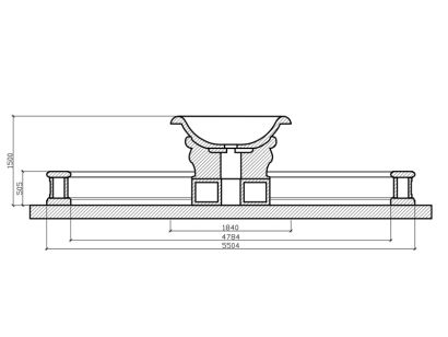 Фонтан FC "Атланты" октагон 5504