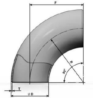Отводы крутоизогнутые ОК с наружным диаметром 159 миллиметров