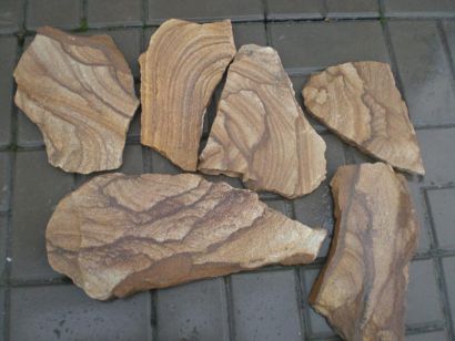Декоративный камень Тигровый натуральный песчаник пластушка