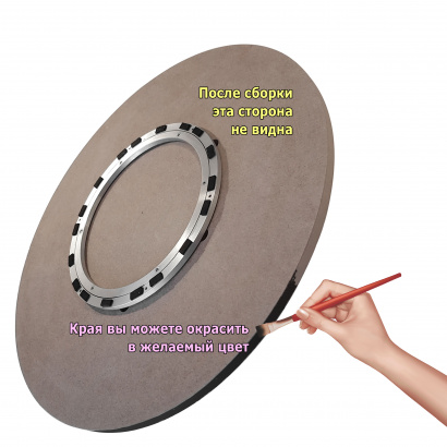 Поворотный механизм на опорной площадке диаметром 60 см для крепления вращающегося круга-столешницы диаметром от 80 см до 110 см