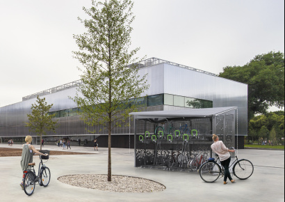 Двухуровневая велопарковка, модуль 8 мест