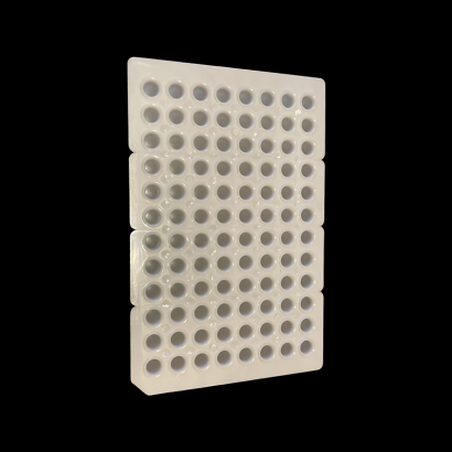 Планшет для ПЦР на 96 лунок без юбки, низкий профиль (Белый)
