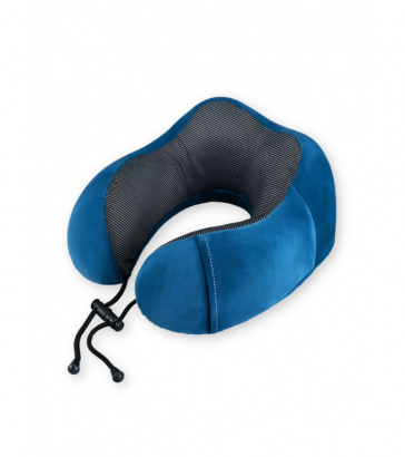 Подушка с карманом для перелетов с эффектом памяти, синяя, Mi203