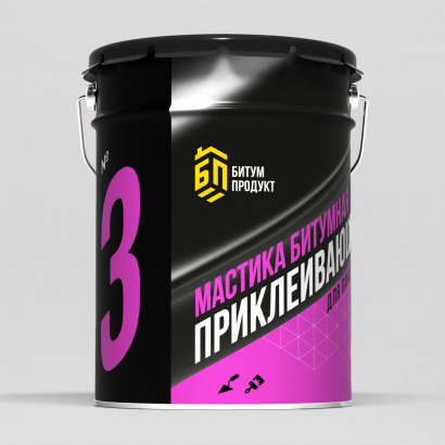№3 Мастика Битумная приклеивающая XPS ведро 20 кг