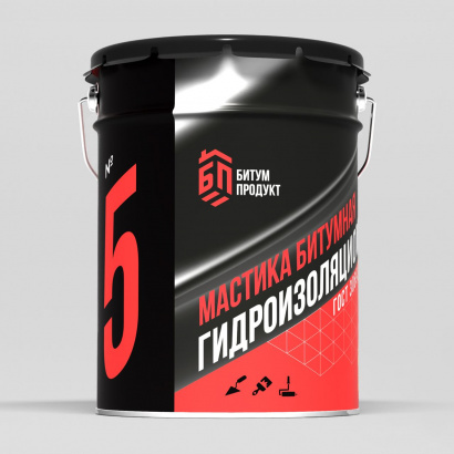 №5 Мастика Битумная гидроизоляционная ведро 20 кг