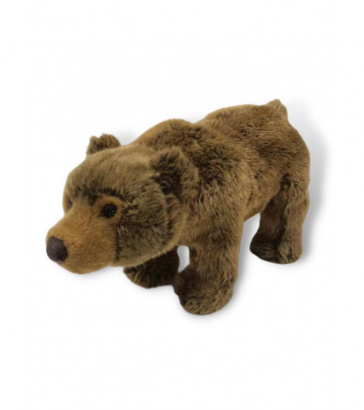 Мягкая игрушка Бурый медведь, 32см, премиальный мех, Mi208