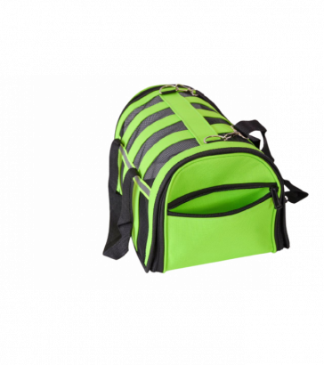 Переноска для животных, съемный коврик, зеленая, 9379