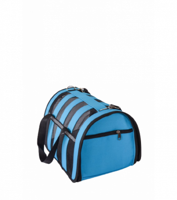 Переноска для животных, съемный коврик, синяя, 9388