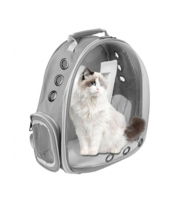 Переноска для животных, рюкзак, серая, 6414