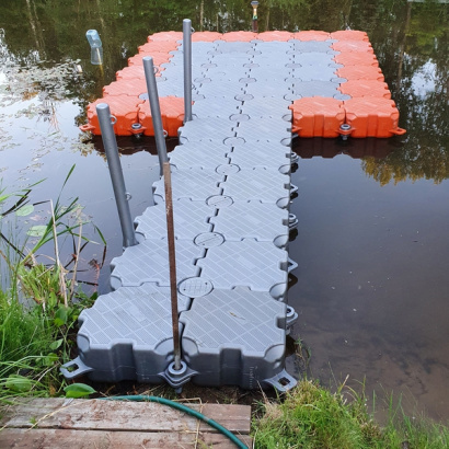 Пластиковый плавучий модуль понтона, двойной