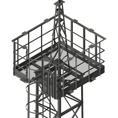 Прожекторные мачты освещения ПМС с молниеотводом