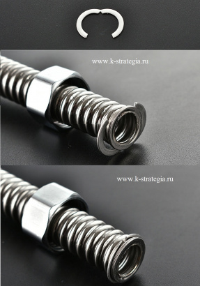 Гибкая подводка для воды сильфонного типа 1/2, гайка-гайка, длина 1 метр