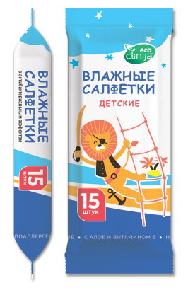Детские влажные салфетки карманные 15 шт.
