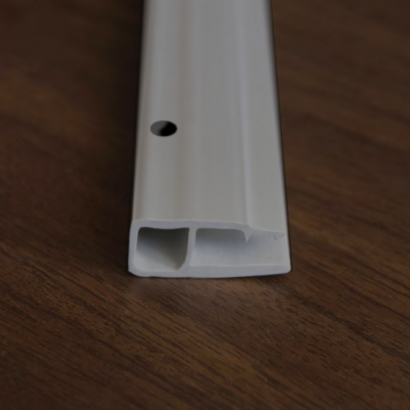 Профиль ПВХ перфорированный стеновой серый для натяжных потолков