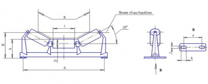 Роликоопора желобчатая (комплектующие к конвейерному оборудованию)