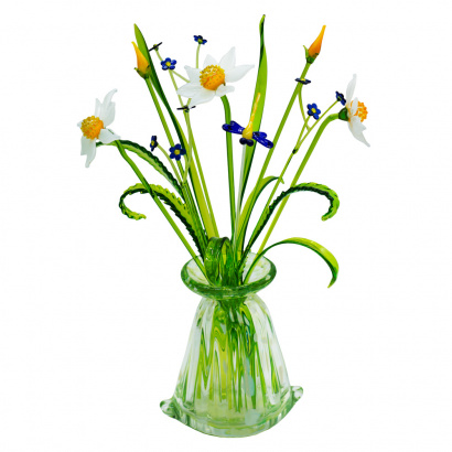 Малая цветочная композиция из стекла в ассортименте