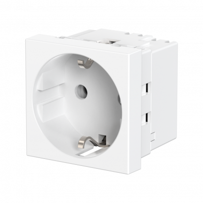 Розетка CADUCEUS ALING HIDE для скрытой проводки, с заземлением, без шторок, 16А, 250В~, с горизонтальным расположением разъёма (Артикул: 2311)