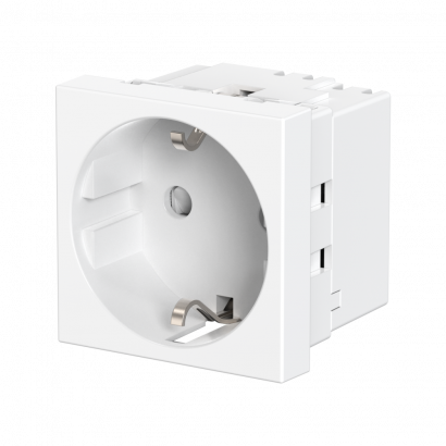 Розетка CADUCEUS ALING HIDE для скрытой проводки, с заземлением, со шторками, 16А, 250В~, с горизонтальным расположением разъёма (Артикул: 2321)