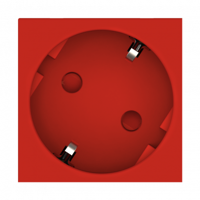 Розетка CADUCEUS ALING HIDE, встраиваемая, с заземлением, со шторками, 16А, 250В~, с расположением разъёма 45° (Артикул: 2341)