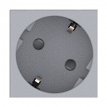 Розетка CADUCEUS ALING HIDE, встраиваемая, с заземлением, со шторками, 16А, 250В~, с расположением разъёма 45° (Артикул: 2341)