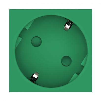 Розетка CADUCEUS ALING HIDE, встраиваемая, с заземлением, со шторками, 16А, 250В~, с расположением разъёма 45° (Артикул: 2341)