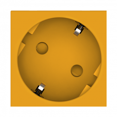 Розетка CADUCEUS ALING HIDE, встраиваемая, с заземлением, со шторками, 16А, 250В~, с расположением разъёма 45° (Артикул: 2341)