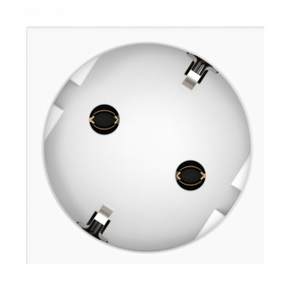 Розетка встраиваемая CADUCEUS ALING HIDE, с заземлением, без шторок, 16А, 250В~, с расположением разъёма 45 градусов (Артикул: 2331)