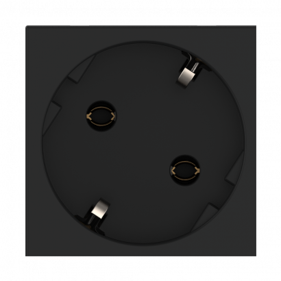 Розетка встраиваемая CADUCEUS ALING HIDE, с заземлением, без шторок, 16А, 250В~, с расположением разъёма 45 градусов (Артикул: 2331)