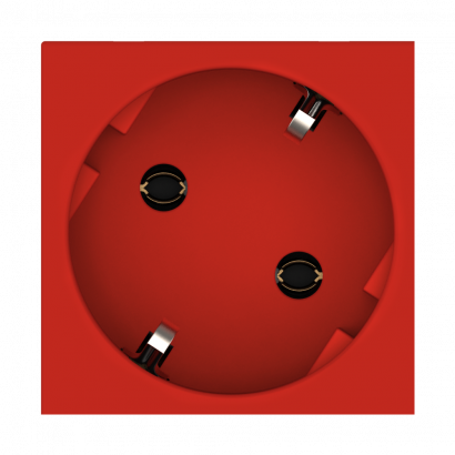 Розетка встраиваемая CADUCEUS ALING HIDE, с заземлением, без шторок, 16А, 250В~, с расположением разъёма 45 градусов (Артикул: 2331)