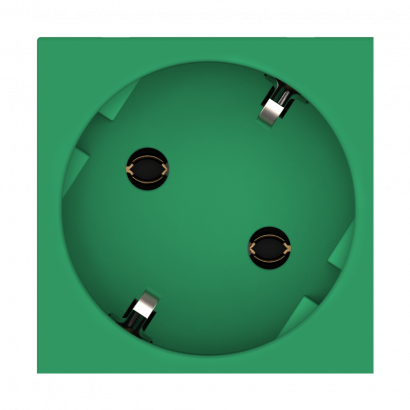 Розетка встраиваемая CADUCEUS ALING HIDE, с заземлением, без шторок, 16А, 250В~, с расположением разъёма 45 градусов (Артикул: 2331)