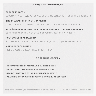 Керамическое блюдо плоское среднее для ресторана