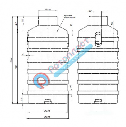 Емкость-септик 1 куб.м.