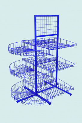 Стойка прикассовая торцевая с радиусными полками
