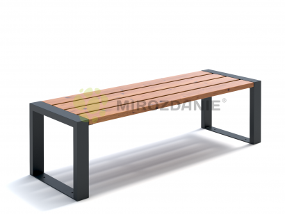 Скамейка садово-парковая без спинки из термодерева «Forest»