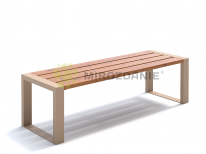 Скамейка садово-парковая без спинки из термодерева «Forest»