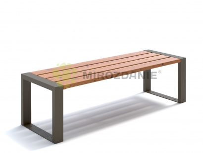 Скамейка садово-парковая без спинки из термодерева «Forest»