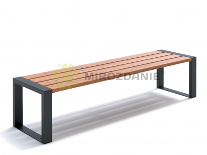 Скамейка садово-парковая без спинки из термодерева «Forest»