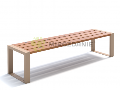 Скамейка садово-парковая без спинки из термодерева «Forest»