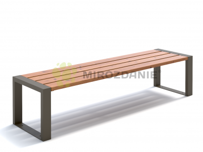 Скамейка садово-парковая без спинки из термодерева «Forest»