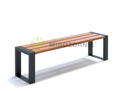 Скамейка садово-парковая без спинки из термодерева «Forest»