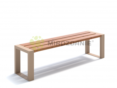 Скамейка садово-парковая без спинки из термодерева «Forest»