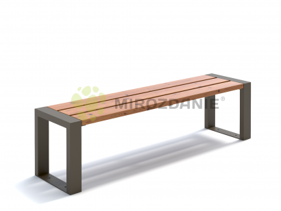 Скамейка садово-парковая без спинки из термодерева «Forest»