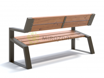 Скамья садово-парковая с подлокотниками «Mountain»